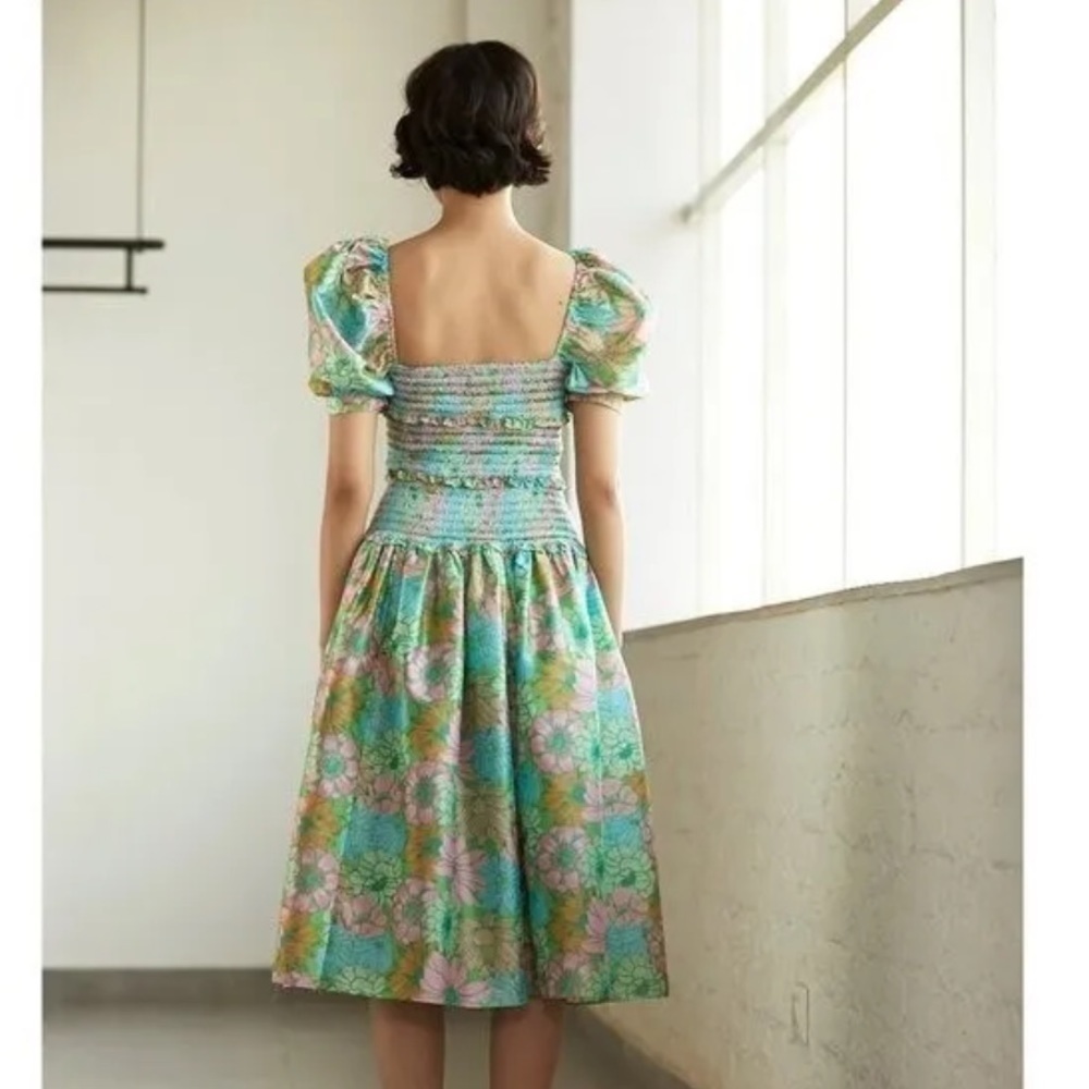 Hemant & Nandita Nadia Puff Sleeve Dress - Picture 3 of 10